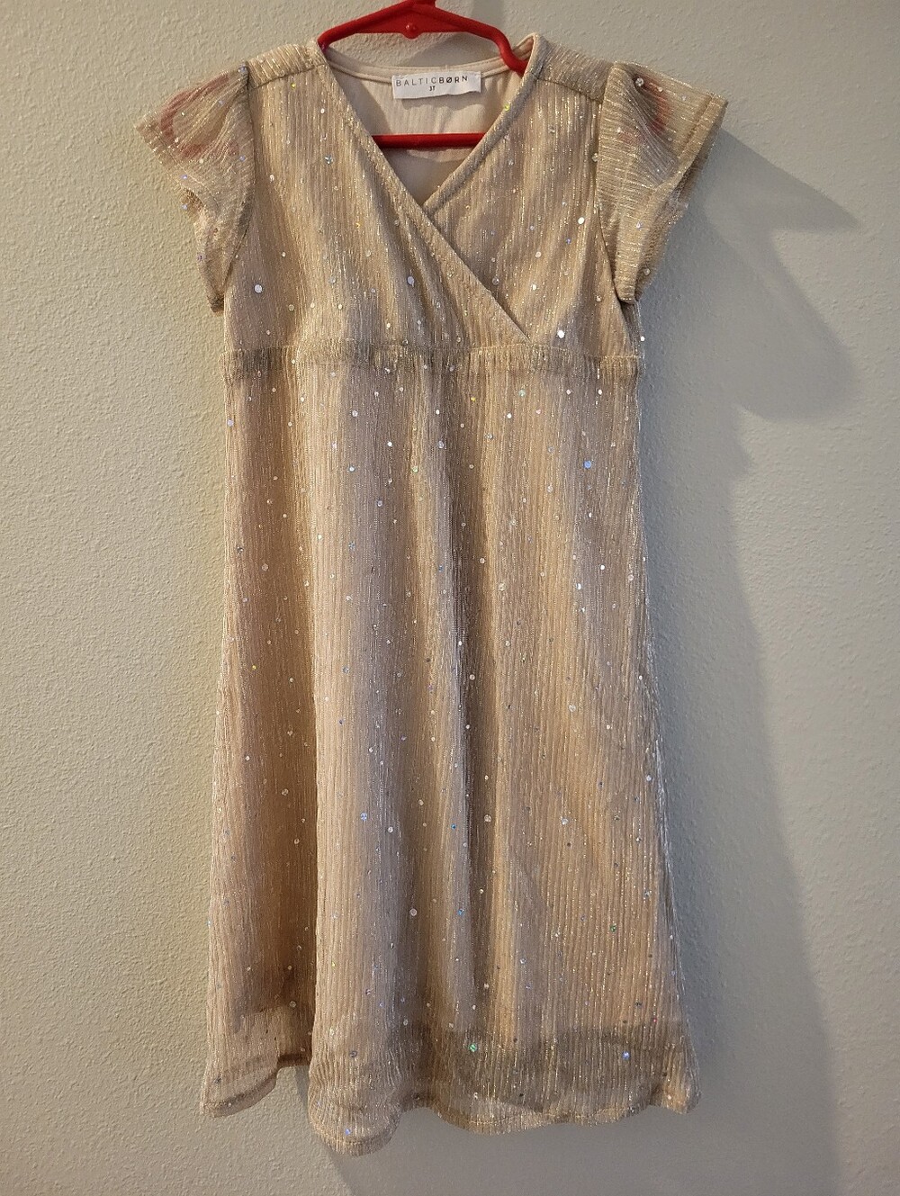 Baltic Born Champagne Sequin Girls Party Dress
